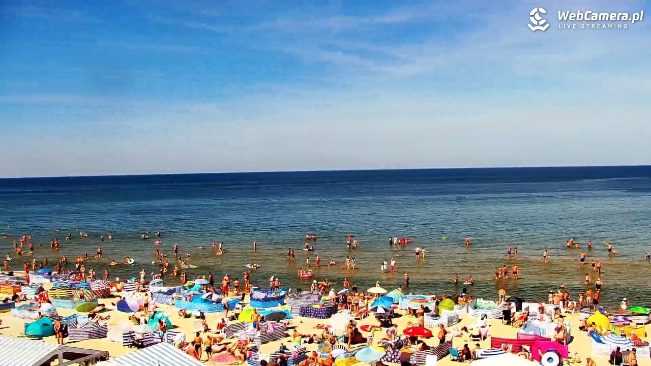 Krynica Morska - widok na plażę - 14 sierpień 2026, 12:32