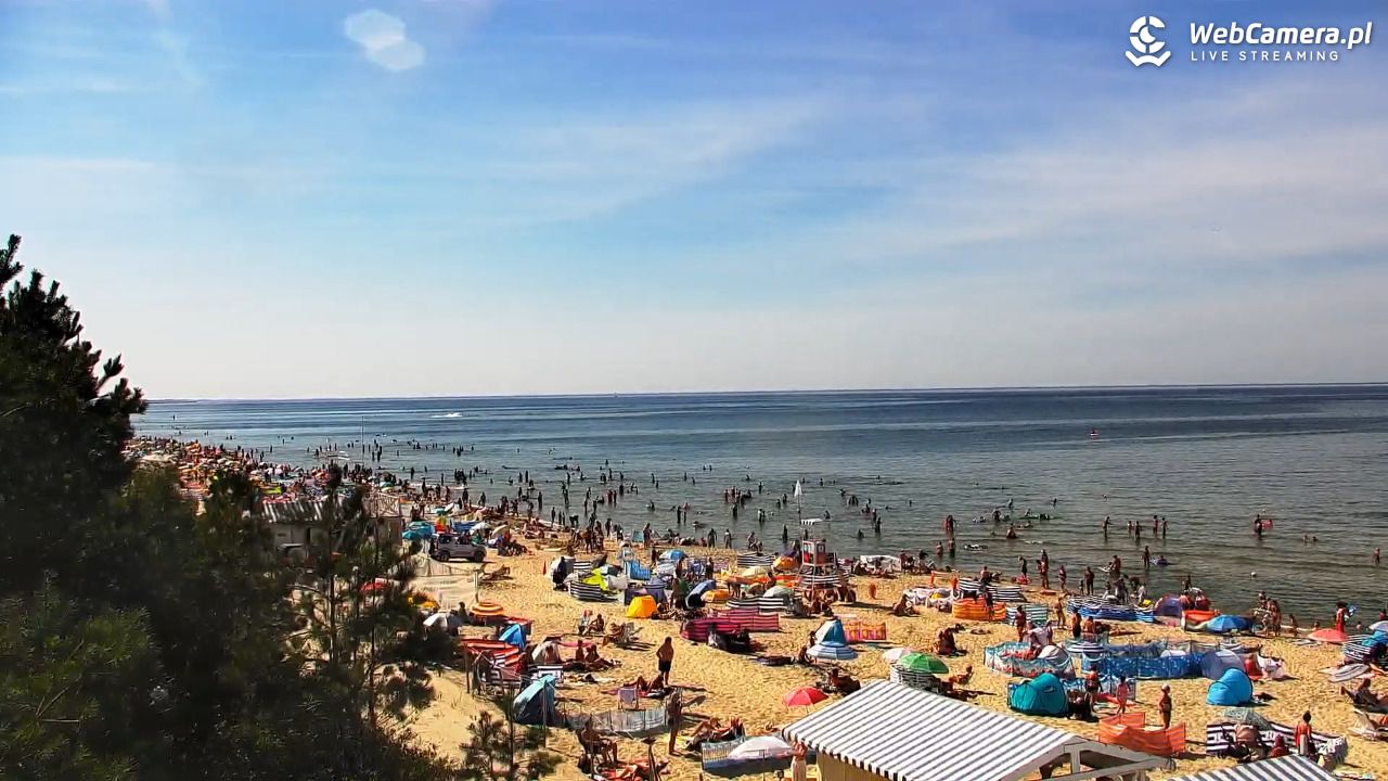 Krynica Morska - widok na plażę - 14 sierpień 2026, 15:02