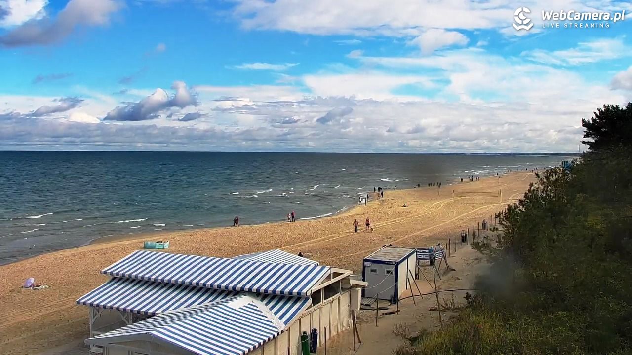 Krynica Morska - widok na plażę - 01 wresień 2026, 10:30