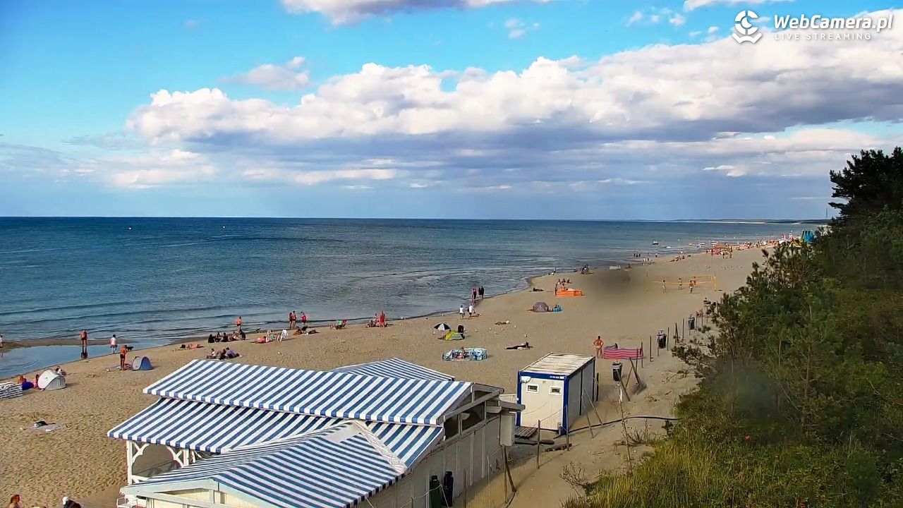 Krynica Morska - widok na plażę - 30 sierpień 2026, 16:39