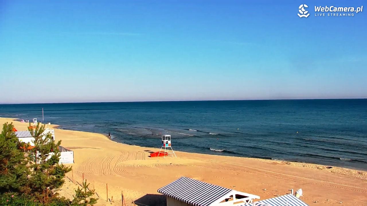 Krynica Morska - widok na plażę - 27 czerwiec 2026, 07:02