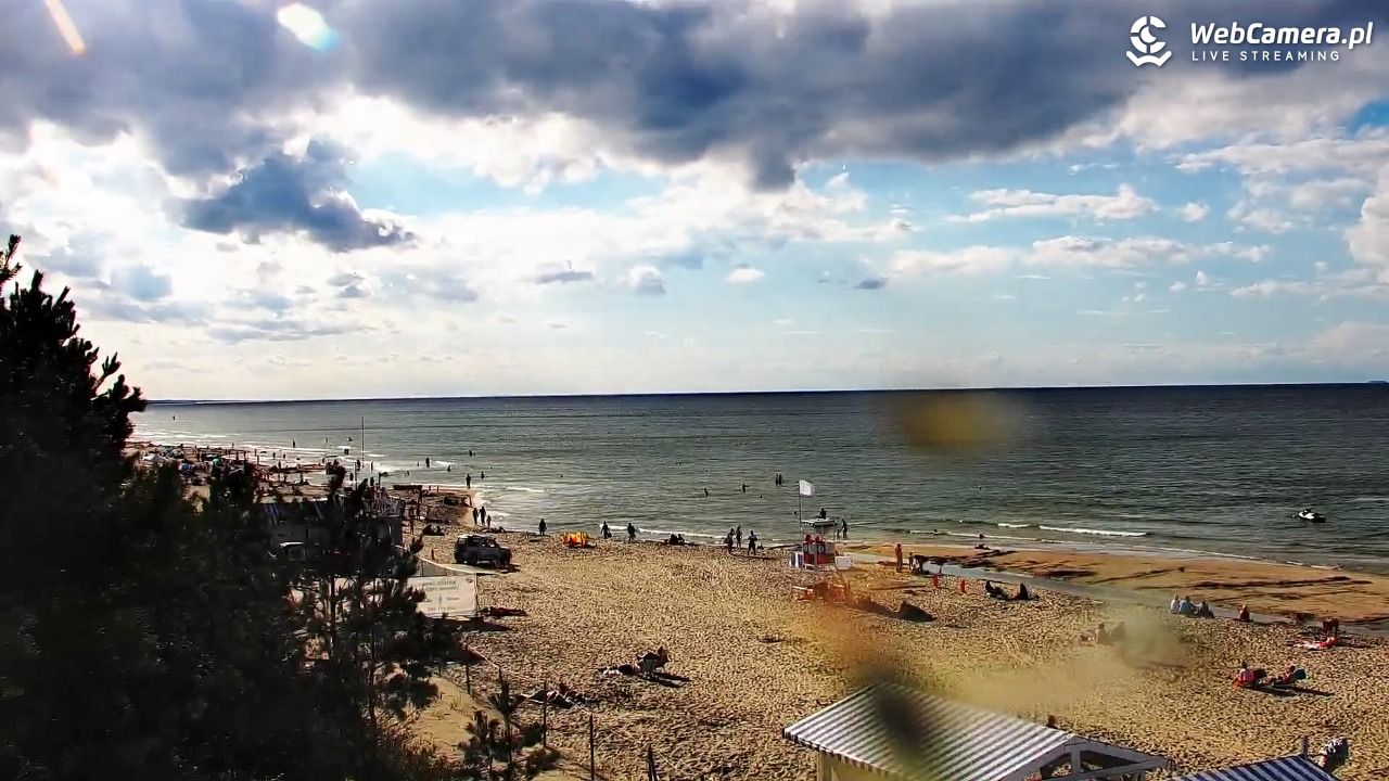 Krynica Morska - widok na plażę - 30 sierpień 2026, 16:17
