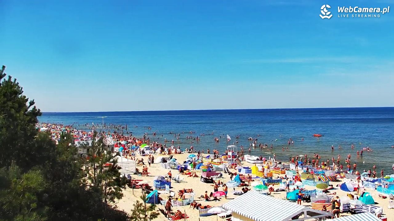 Krynica Morska - widok na plażę - 14 sierpień 2026, 12:39