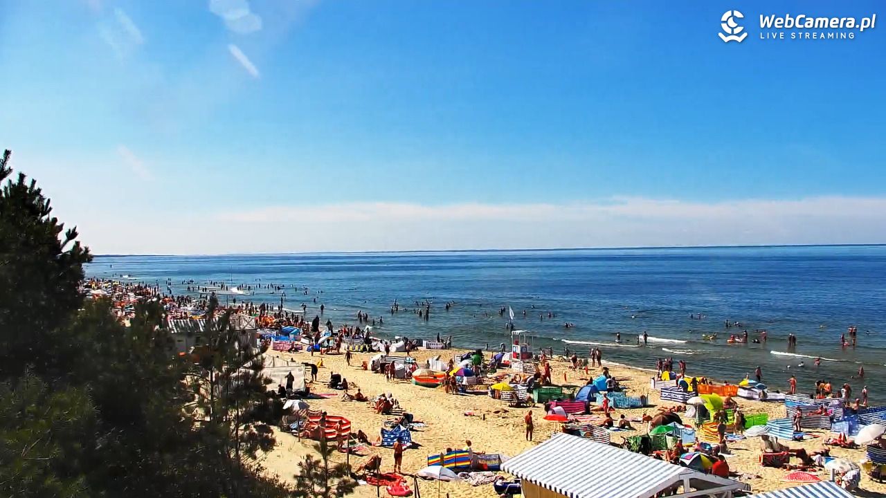Krynica Morska - widok na plażę - 13 sierpień 2026, 14:44