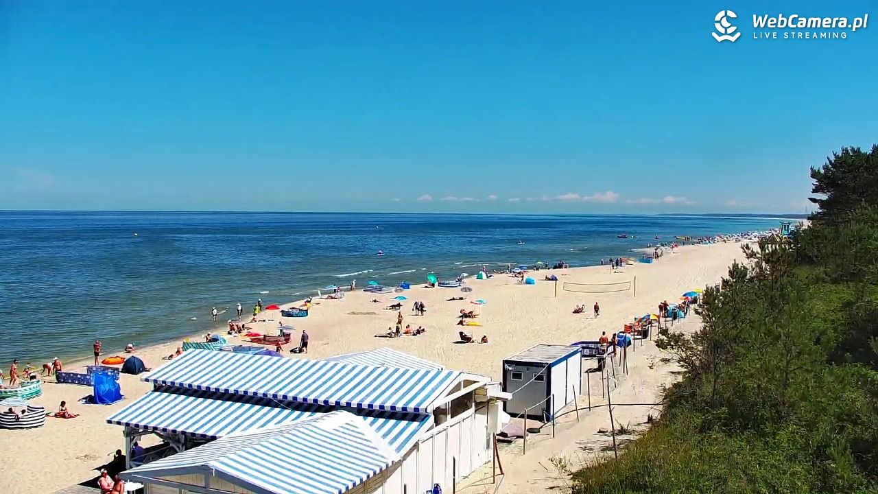 Krynica Morska - widok na plażę - 26 czerwiec 2026, 11:46
