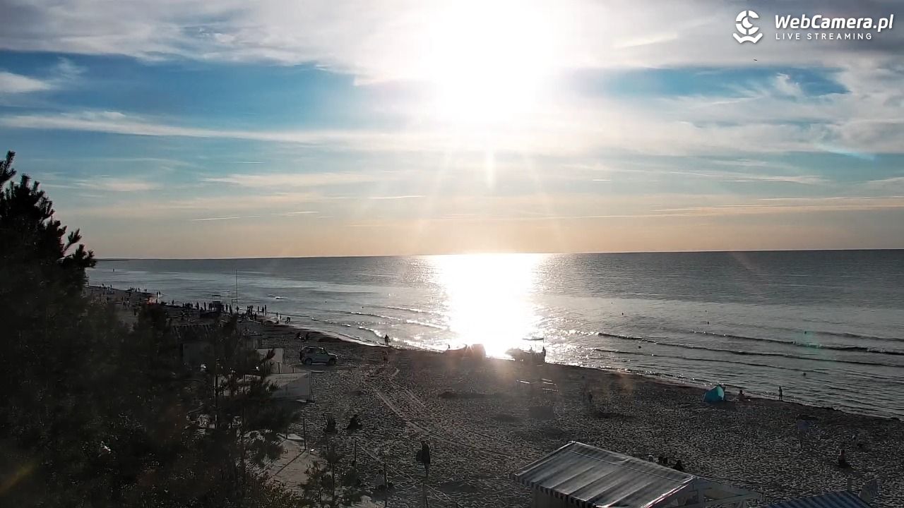Krynica Morska - widok na plażę - 13 sierpień 2026, 18:50