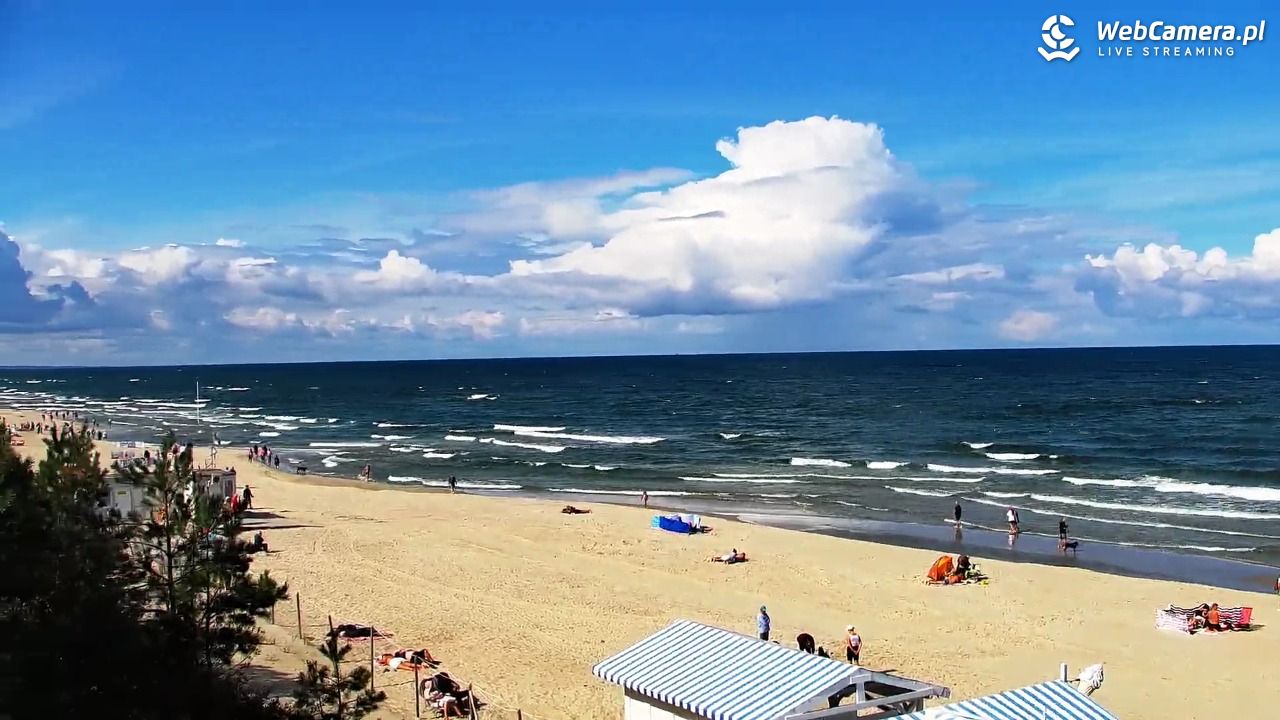 Krynica Morska - widok na plażę - 02 wresień 2026, 11:42