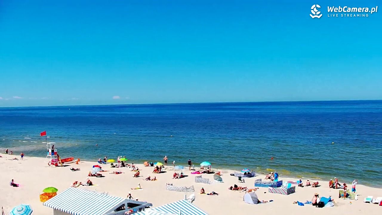 Krynica Morska - widok na plażę - 26 czerwiec 2026, 12:24