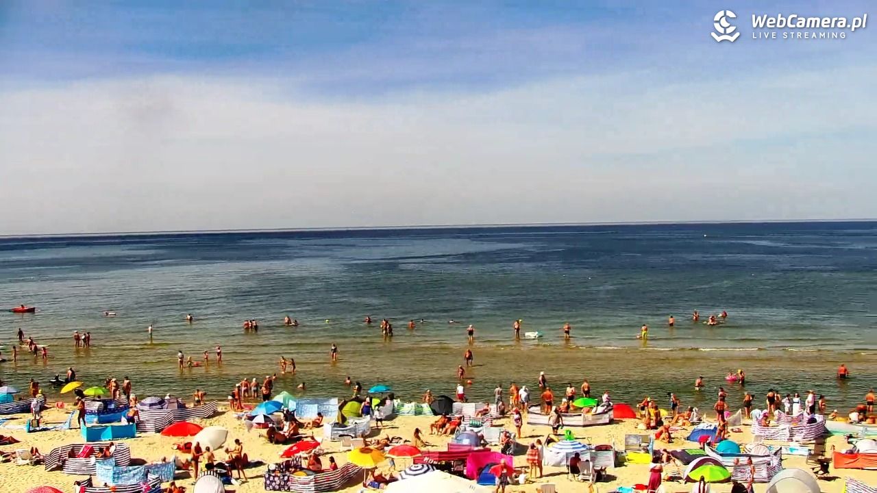 Krynica Morska - widok na plażę - 14 sierpień 2026, 14:32