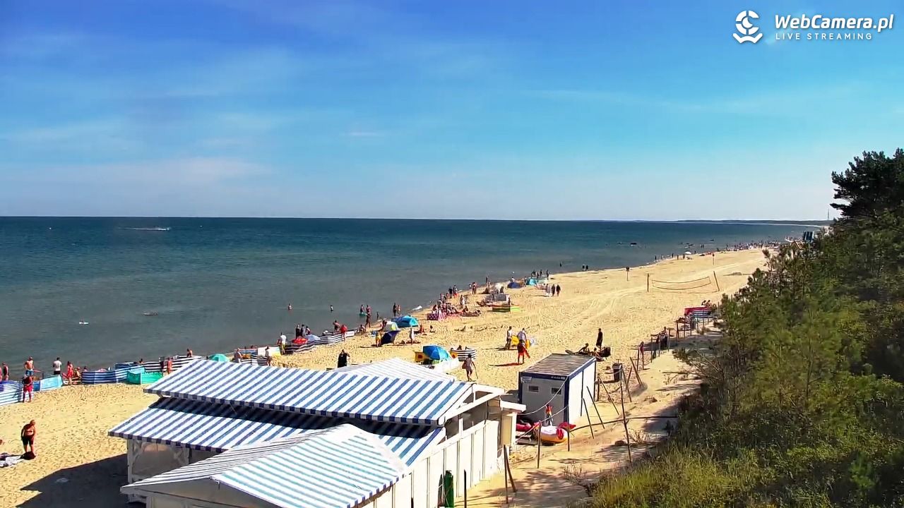 Krynica Morska - widok na plażę - 14 sierpień 2026, 10:04