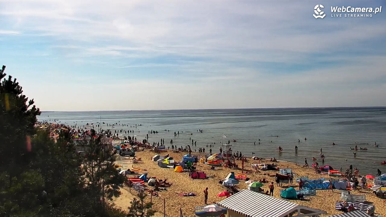 Krynica Morska - widok na plażę - 14 sierpień 2026, 15:54