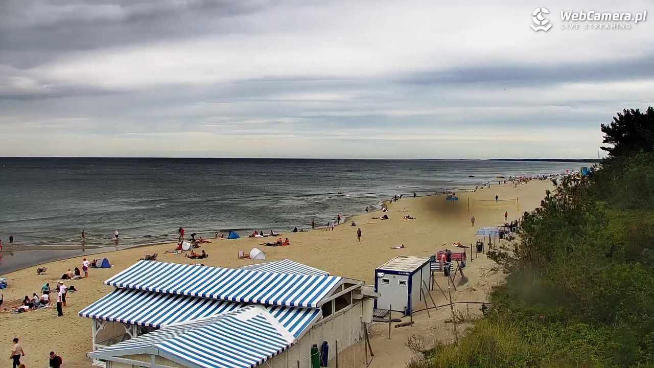 Krynica Morska - widok na plażę - 30 sierpień 2026, 12:10