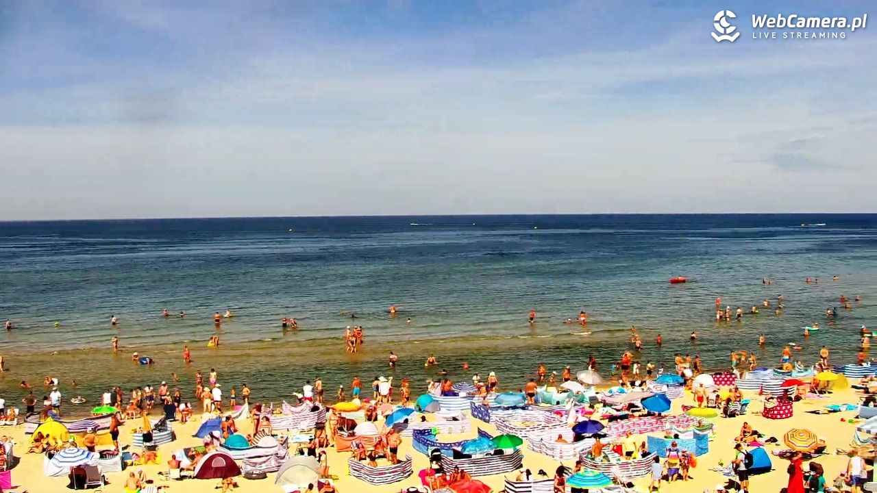 Krynica Morska - widok na plażę - 14 sierpień 2026, 12:59