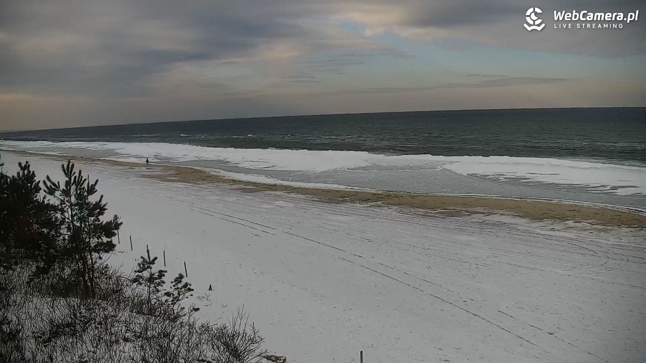 Krynica Morska - widok na plażę - 04 luty 2026, 12:40