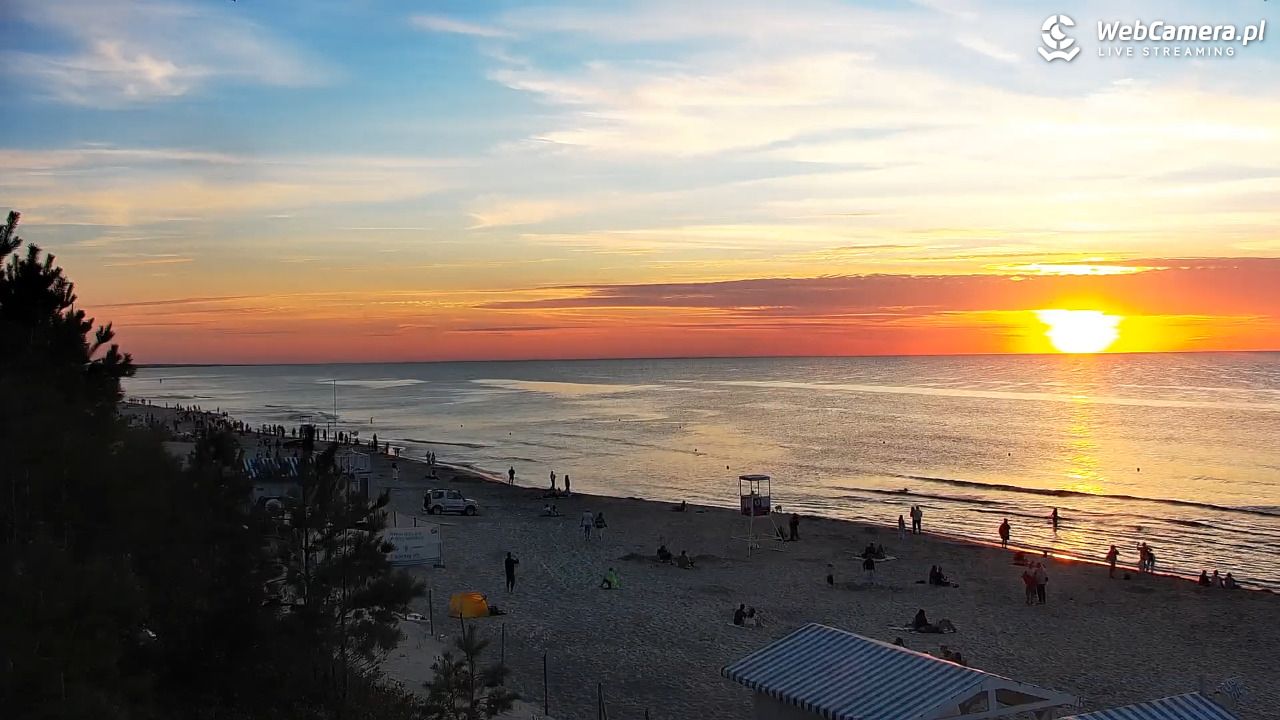 Krynica Morska - widok na plażę - 13 sierpień 2026, 20:10