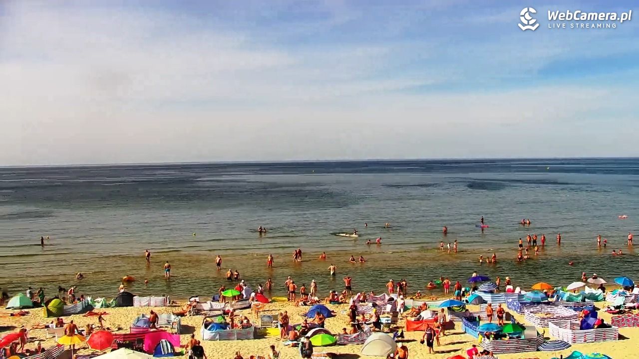 Krynica Morska - widok na plażę - 14 sierpień 2026, 15:36