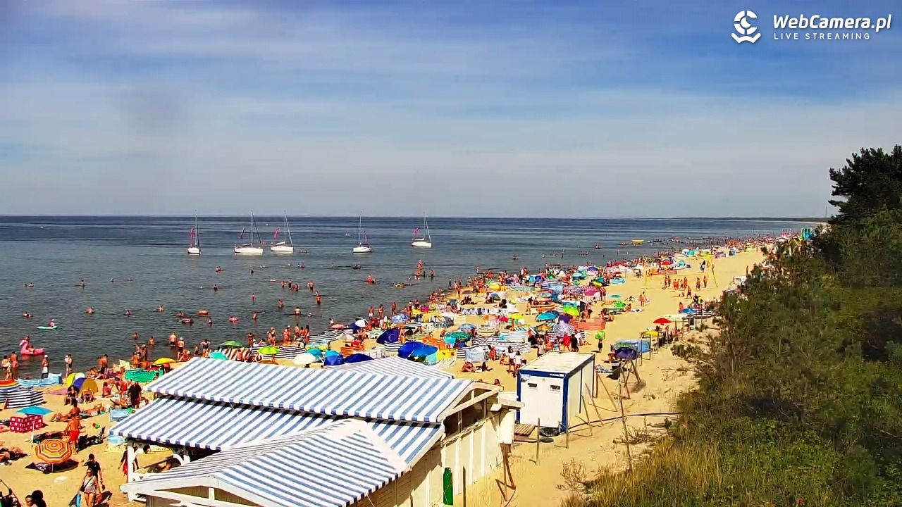 Krynica Morska - widok na plażę - 14 sierpień 2026, 14:40