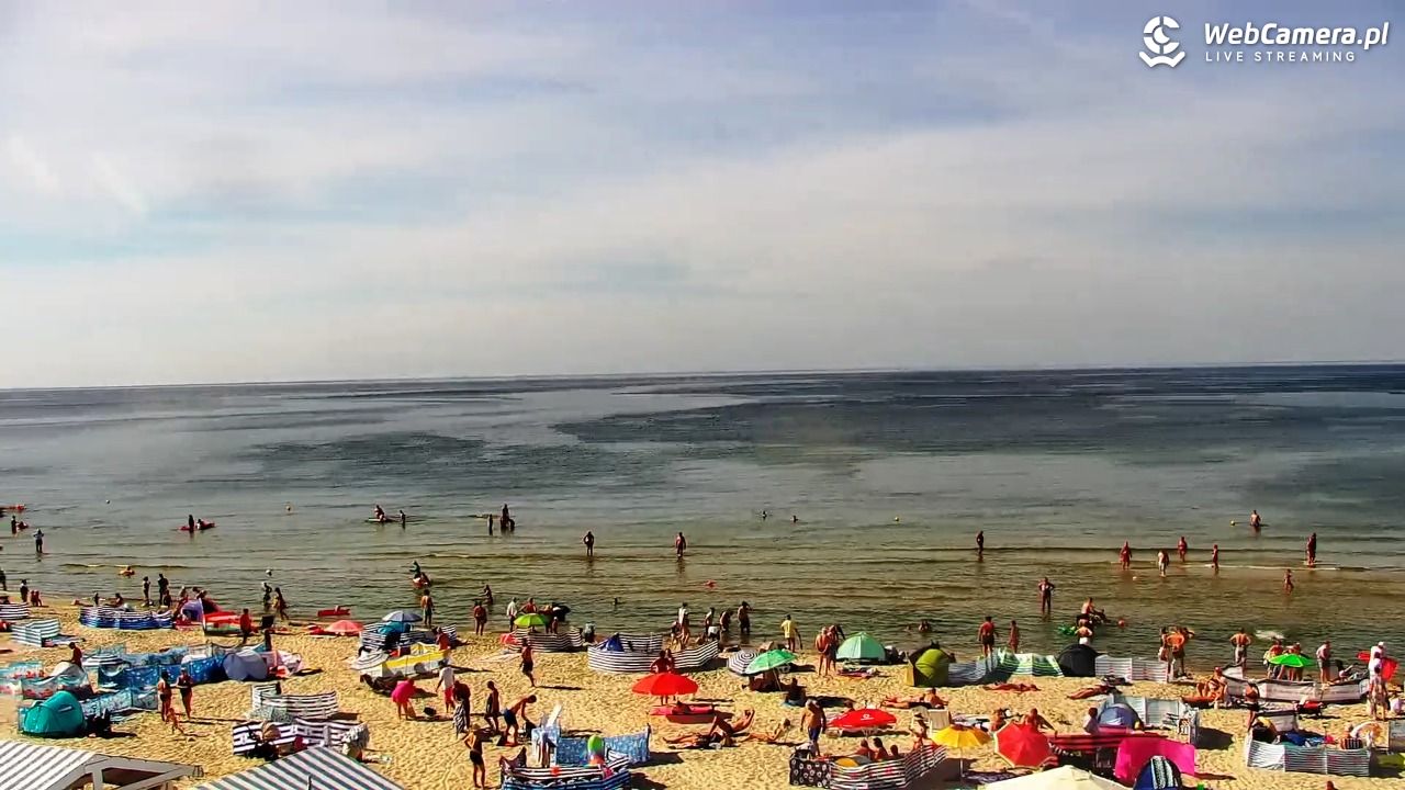 Krynica Morska - widok na plażę - 14 sierpień 2026, 15:44