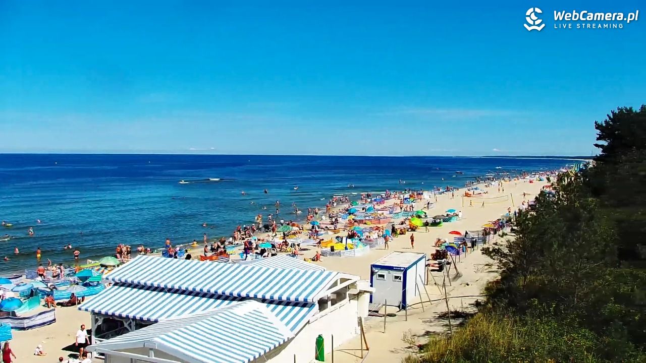 Krynica Morska - widok na plażę - 13 sierpień 2026, 12:47