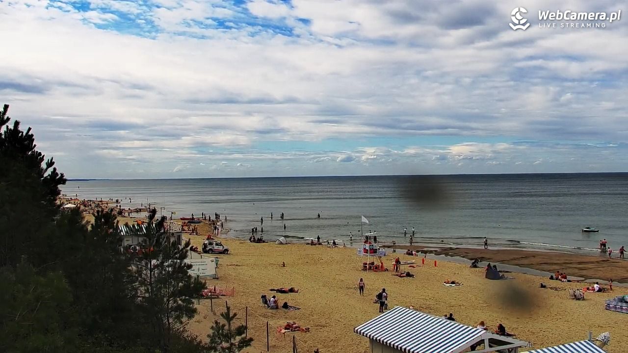 Krynica Morska - widok na plażę - 30 sierpień 2026, 13:23