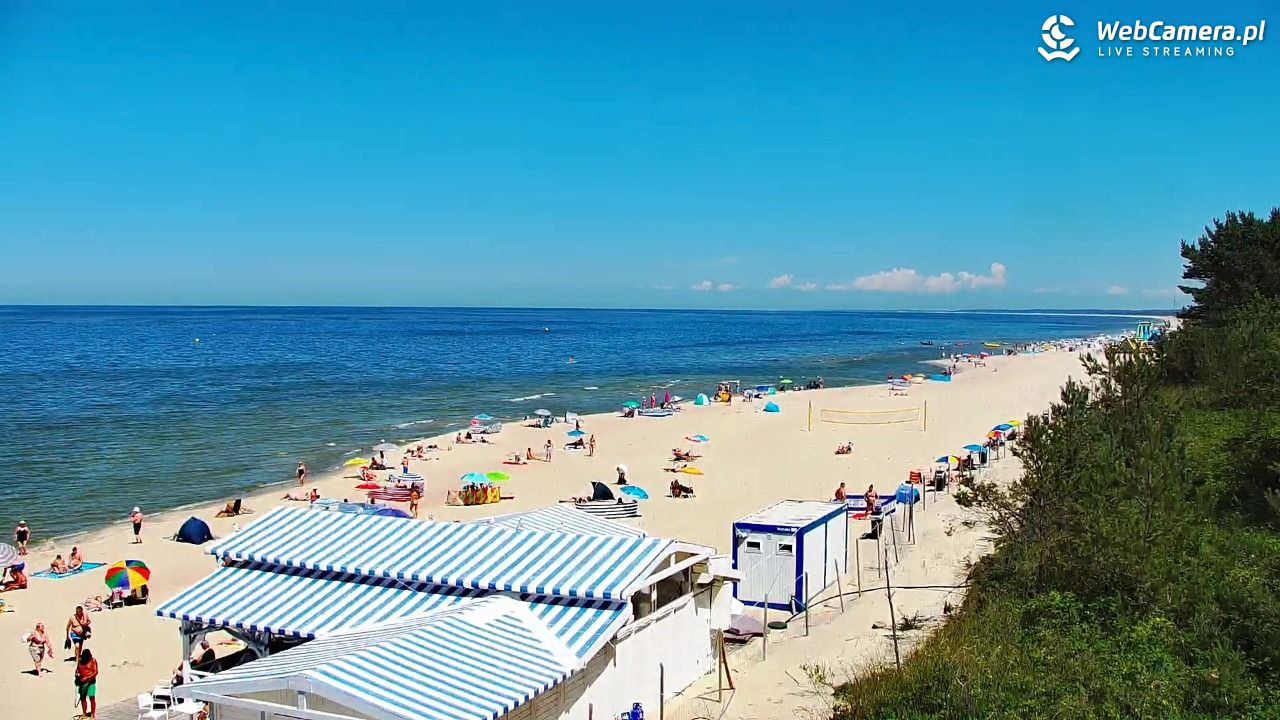 Krynica Morska - widok na plażę - 26 czerwiec 2026, 13:15