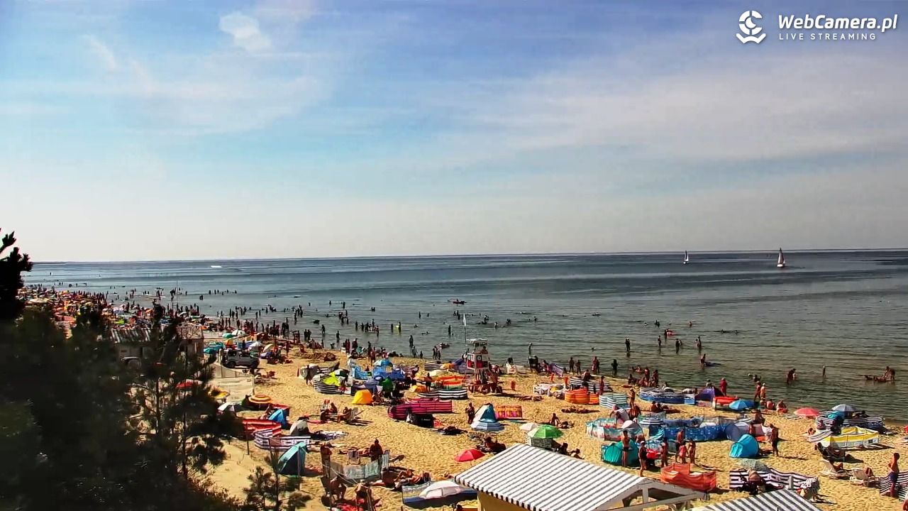 Krynica Morska - widok na plażę - 14 sierpień 2026, 15:13