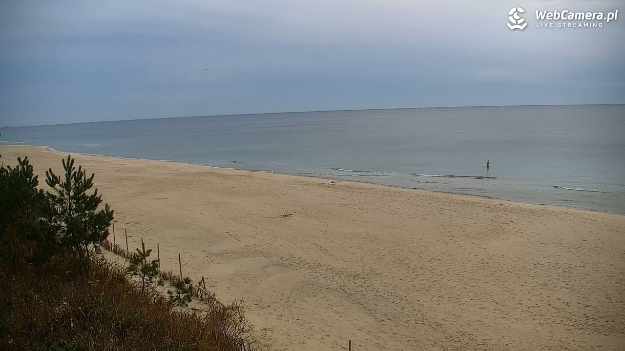 Krynica Morska - widok na plażę - 30 październik 2025, 07:15
