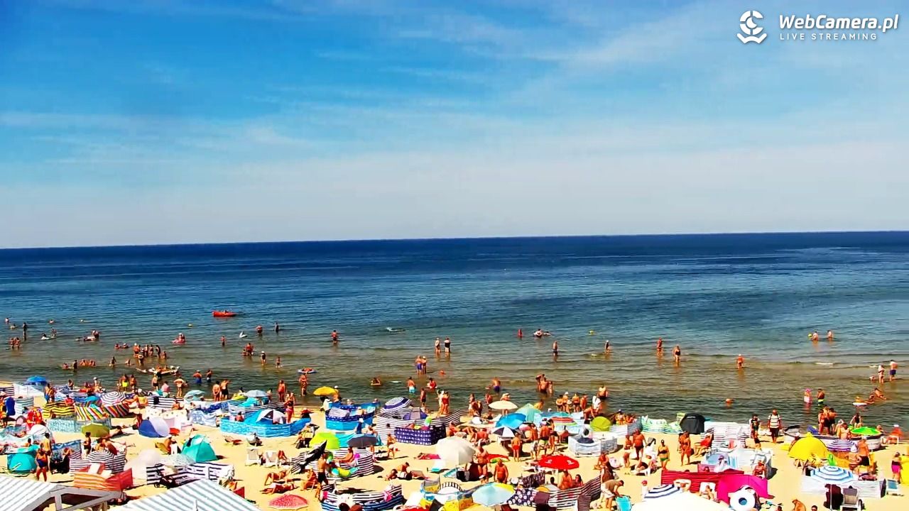 Krynica Morska - widok na plażę - 14 sierpień 2026, 12:49