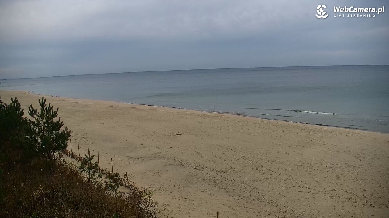 Krynica Morska - widok na plażę - 30 październik 2025, 08:12
