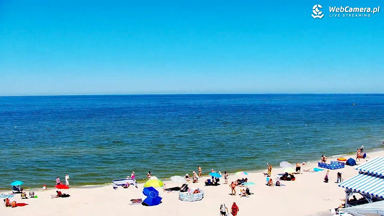 Krynica Morska - widok na plażę - 26 czerwiec 2026, 12:45