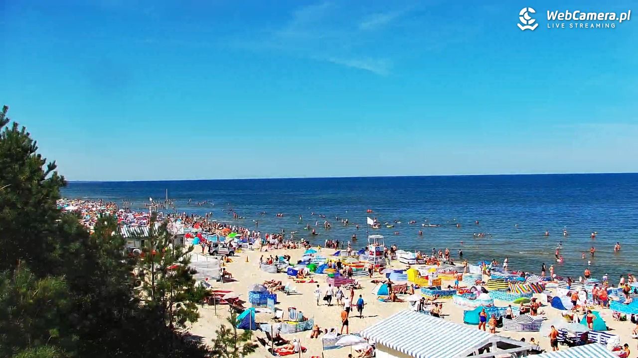 Krynica Morska - widok na plażę - 14 sierpień 2026, 11:43