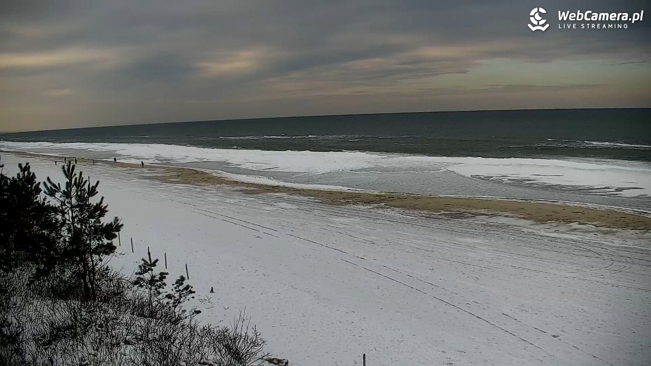Krynica Morska - widok na plażę - 04 luty 2026, 12:54