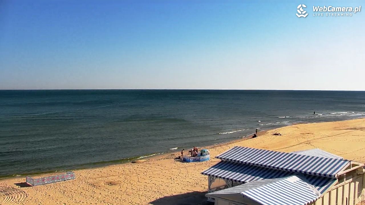 Krynica Morska - widok na plażę - 27 czerwiec 2026, 08:05