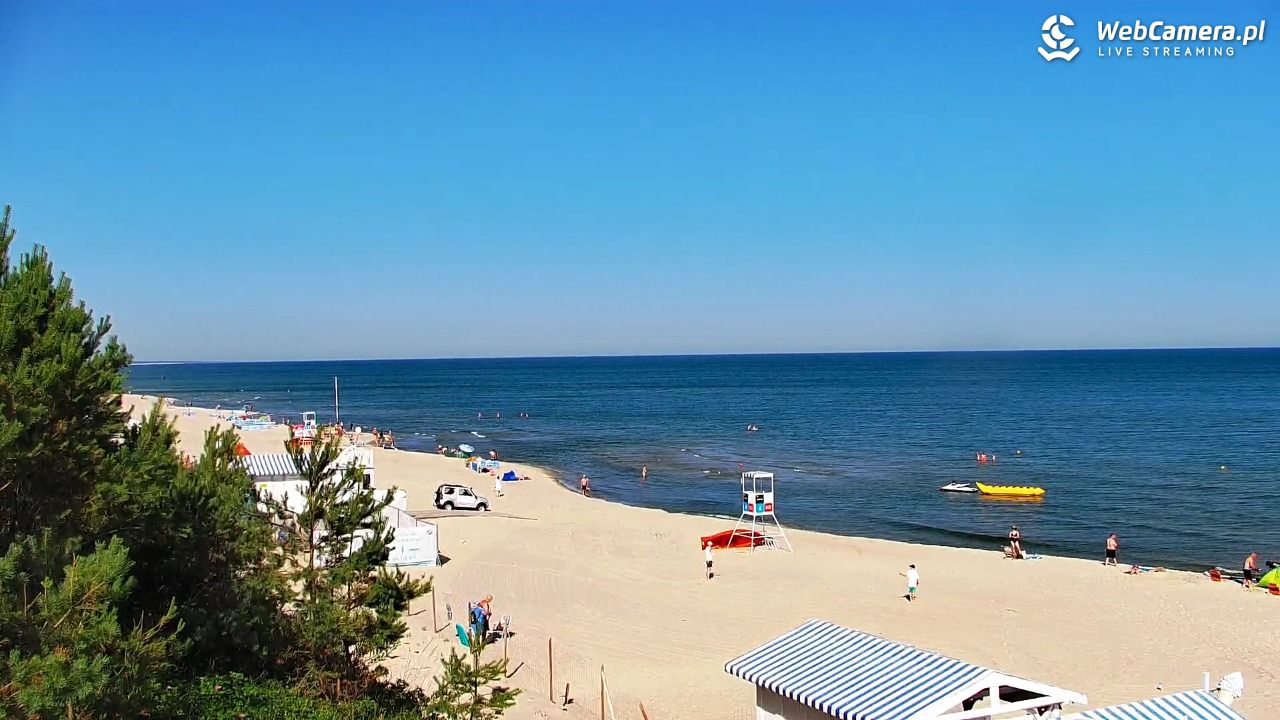 Krynica Morska - widok na plażę - 27 czerwiec 2026, 08:53