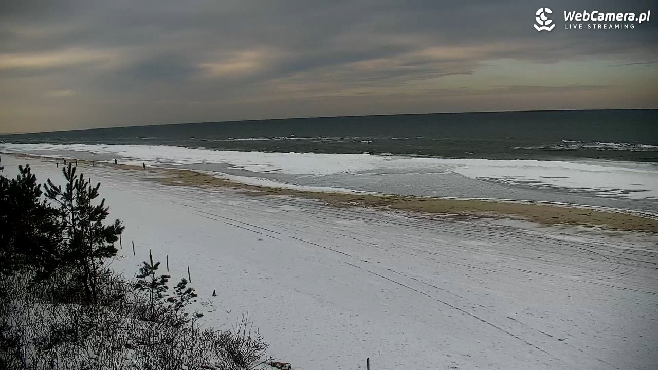 Krynica Morska - widok na plażę - 04 luty 2026, 12:54