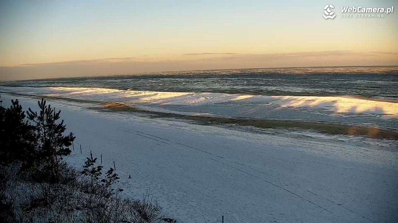 Krynica Morska - widok na plażę - 04 luty 2026, 08:34