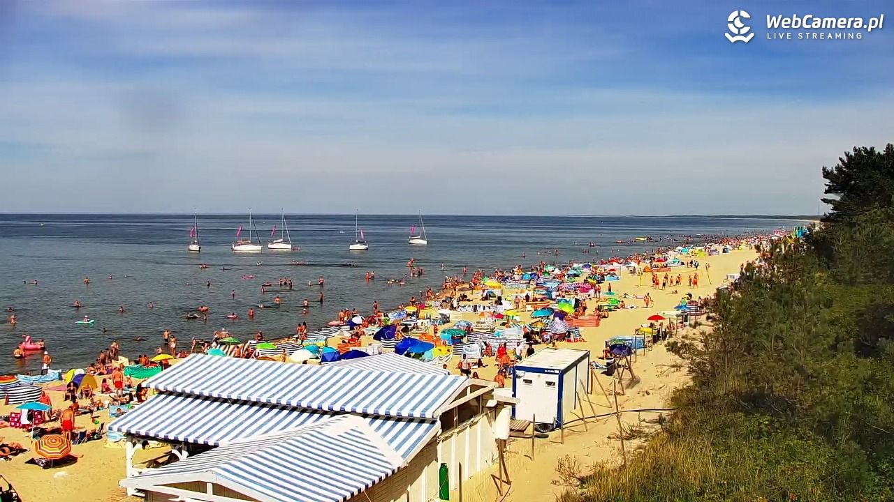 Krynica Morska - widok na plażę - 14 sierpień 2026, 14:41