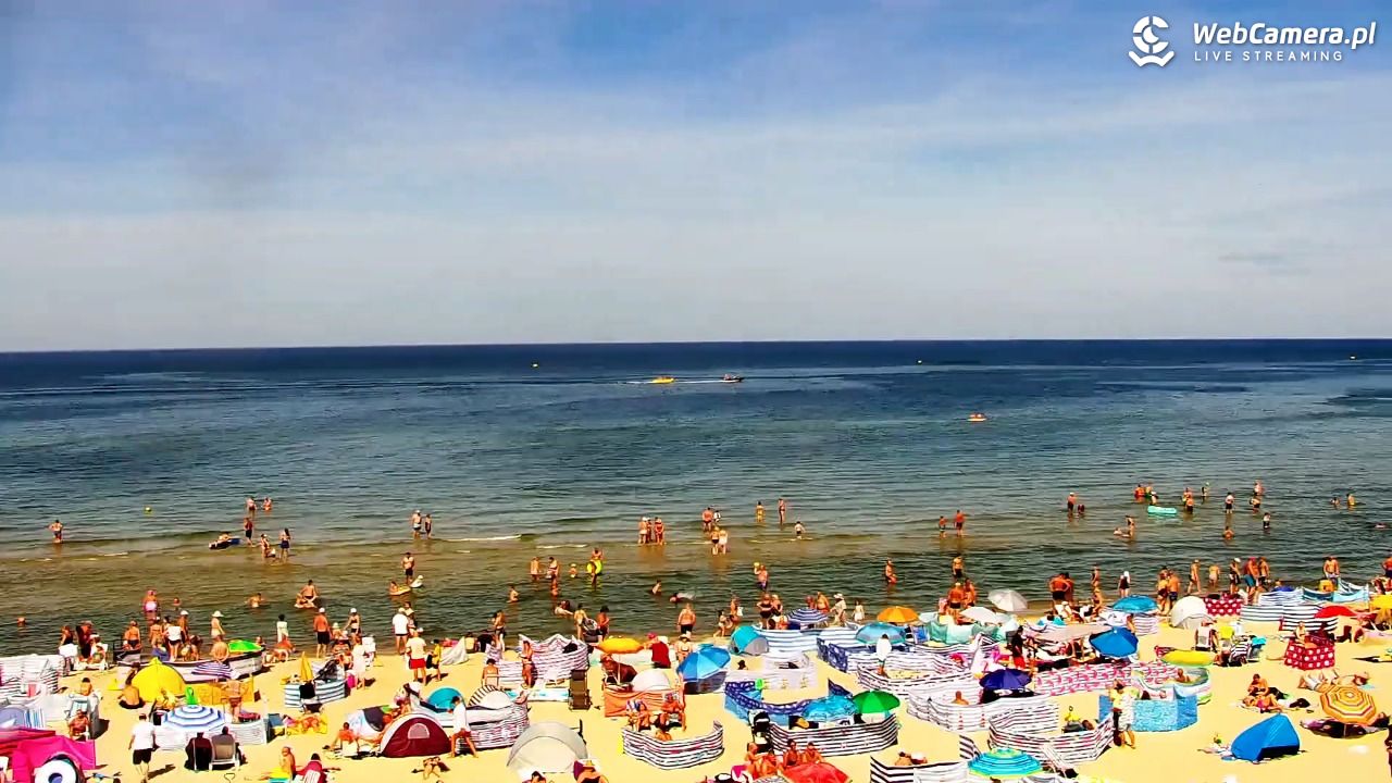 Krynica Morska - widok na plażę - 14 sierpień 2026, 12:51