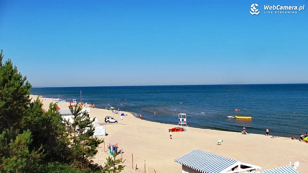 Krynica Morska - widok na plażę - 27 czerwiec 2026, 08:53