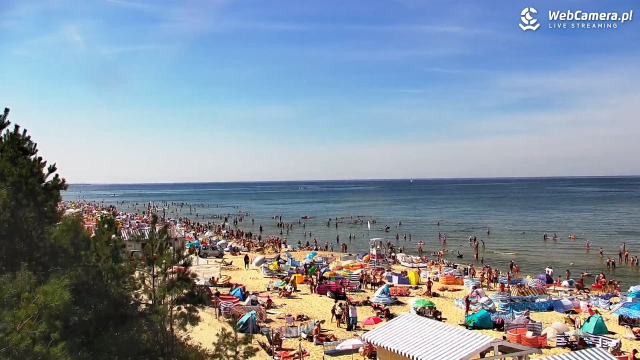 Krynica Morska - widok na plażę - 14 sierpień 2026, 14:14