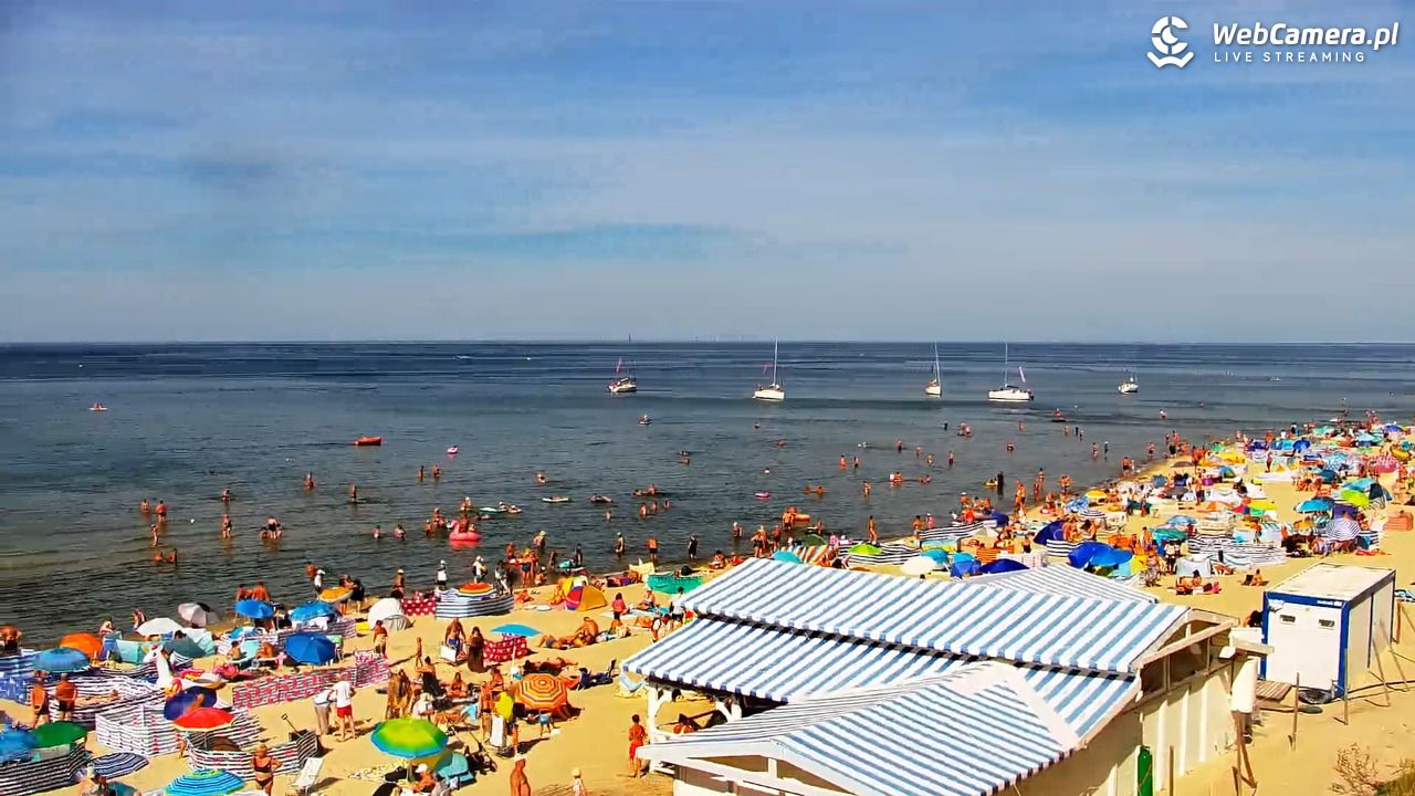 Krynica Morska - widok na plażę - 14 sierpień 2026, 15:01
