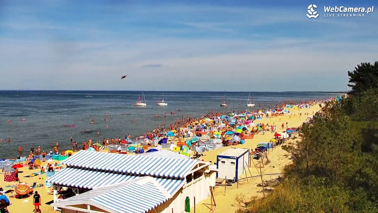 Krynica Morska - widok na plażę - 14 sierpień 2026, 13:47