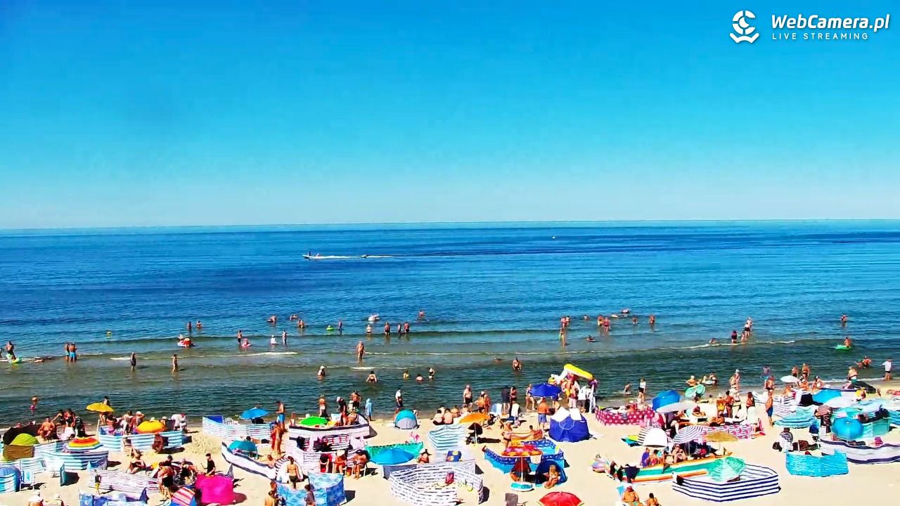 Krynica Morska - widok na plażę - 13 sierpień 2026, 14:05