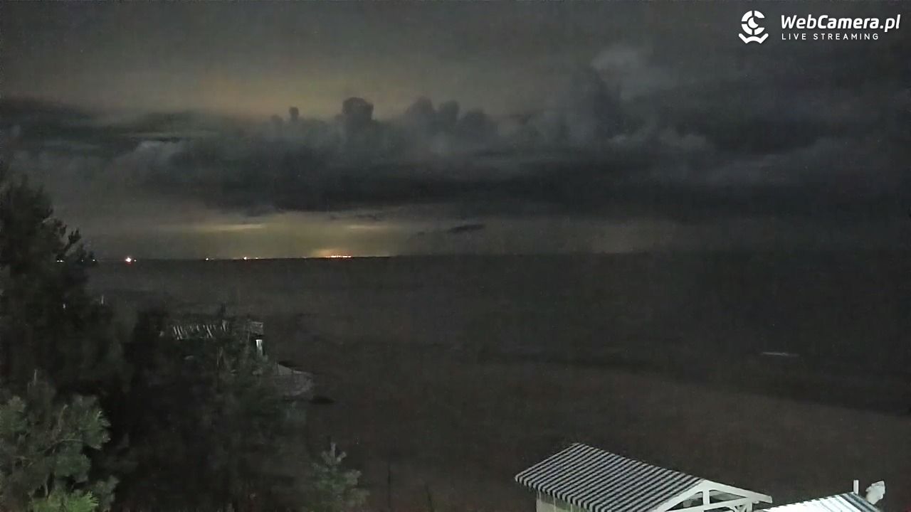 Krynica Morska - widok na plażę - 01 wresień 2026, 01:55