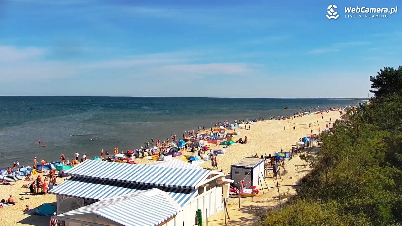 Krynica Morska - widok na plażę - 14 sierpień 2026, 10:49