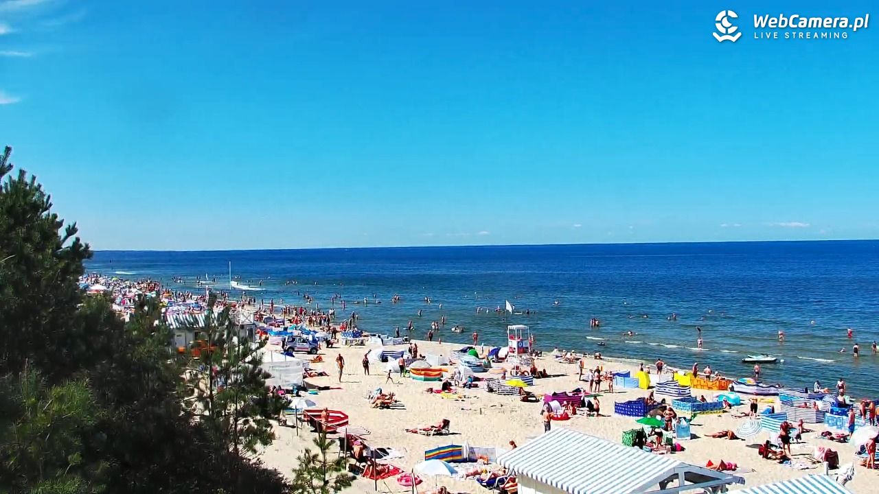 Krynica Morska - widok na plażę - 13 sierpień 2026, 12:27