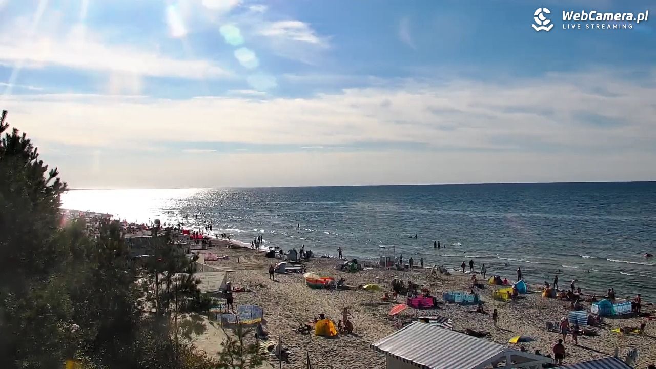 Krynica Morska - widok na plażę - 13 sierpień 2026, 17:12