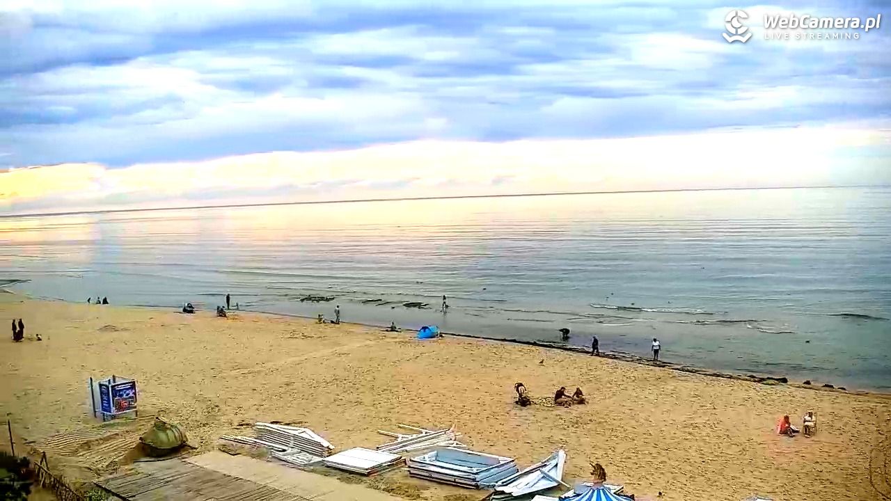 Krynica Morska - widok na plażę - 13 wresień 2025, 16:22