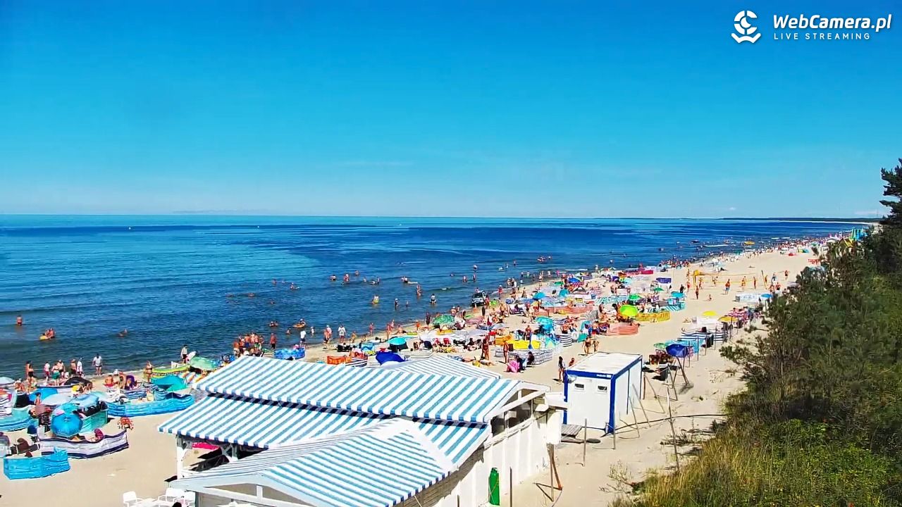 Krynica Morska - widok na plażę - 13 sierpień 2026, 14:06
