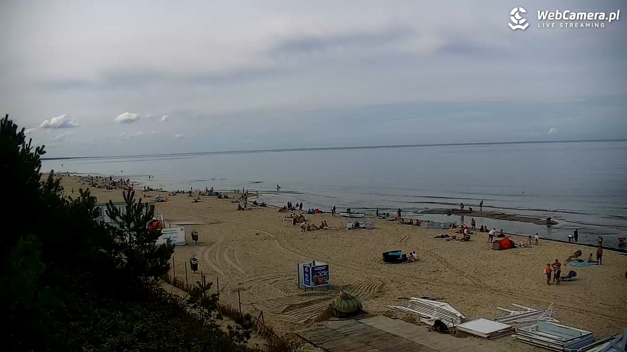 Krynica Morska - widok na plażę - 13 wresień 2025, 13:20